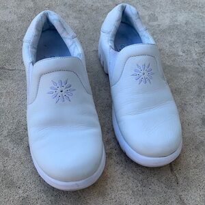 Cherokee Robin White Leather Nurse Shoe Size 8W